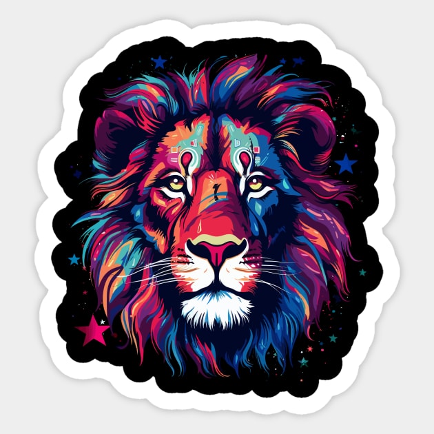 Patriotic Lion Sticker by JH Mart